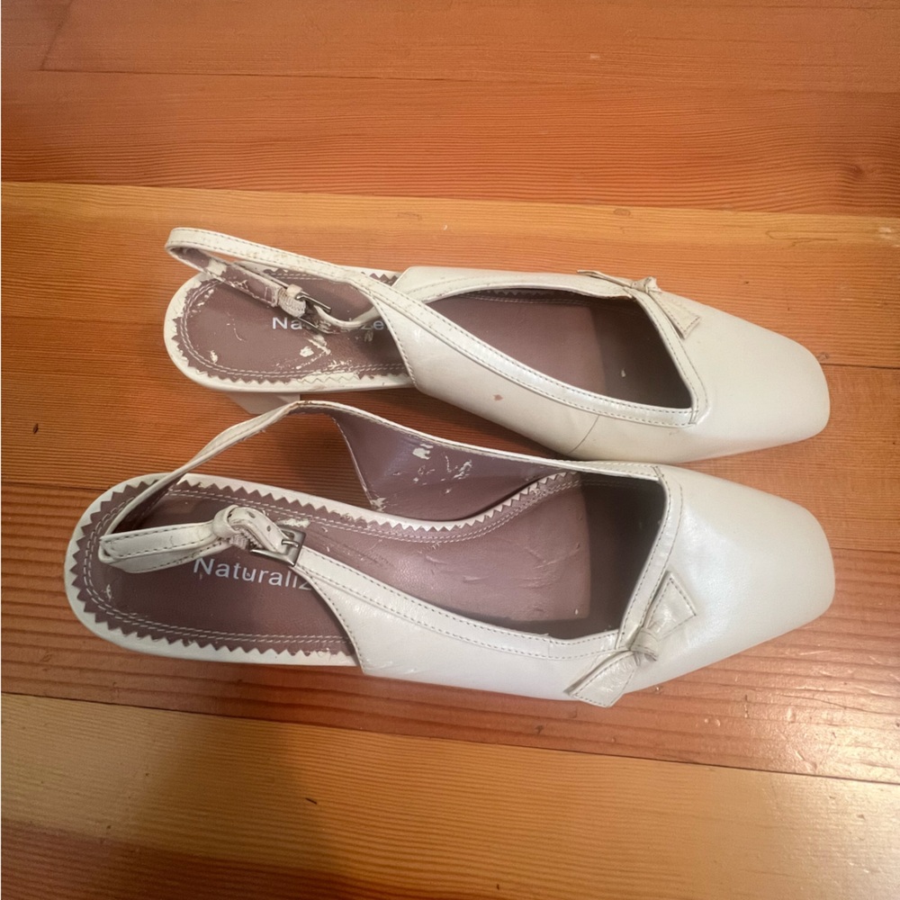 Naturalizer Cream slingbacks